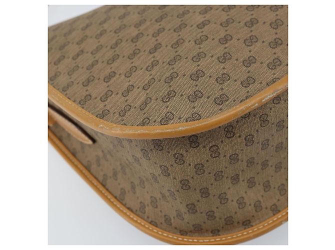 Gucci Borsa a Spalla Micro GG Supreme PVC Beige Oro 001 23 1036 Auth gh1782 D'oro - vista 15
