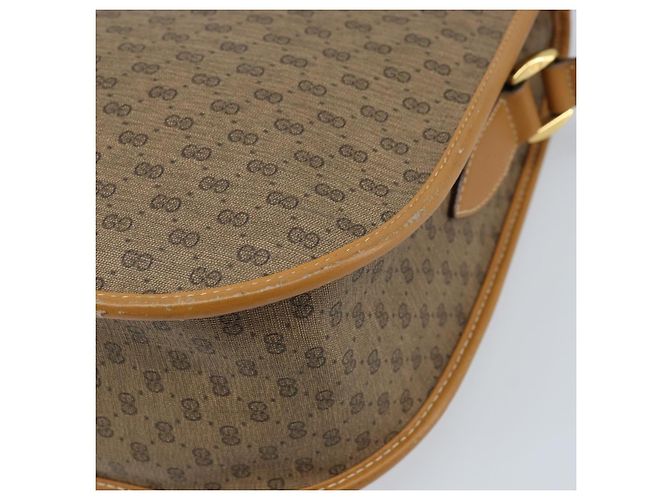 Gucci Borsa a Spalla Micro GG Supreme PVC Beige Oro 001 23 1036 Auth gh1782 D'oro - vista 16