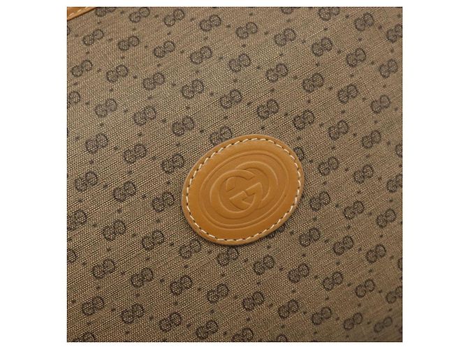 Gucci Borsa a Spalla Micro GG Supreme PVC Beige Oro 001 23 1036 Auth gh1782 D'oro - vista 18