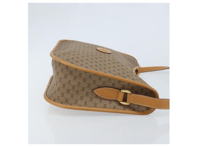 Gucci Borsa a Spalla Micro GG Supreme PVC Beige Oro 001 23 1036 Auth gh1782 D'oro - vista 3
