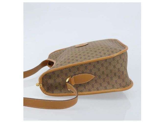 Gucci Borsa a Spalla Micro GG Supreme PVC Beige Oro 001 23 1036 Auth gh1782 D'oro - vista 4