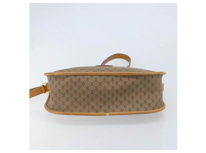 Gucci Borsa a Spalla Micro GG Supreme PVC Beige Oro 001 23 1036 Auth gh1782 D'oro - vista 5