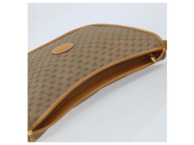 Gucci Borsa a Spalla Micro GG Supreme PVC Beige Oro 001 23 1036 Auth gh1782 D'oro - vista 6