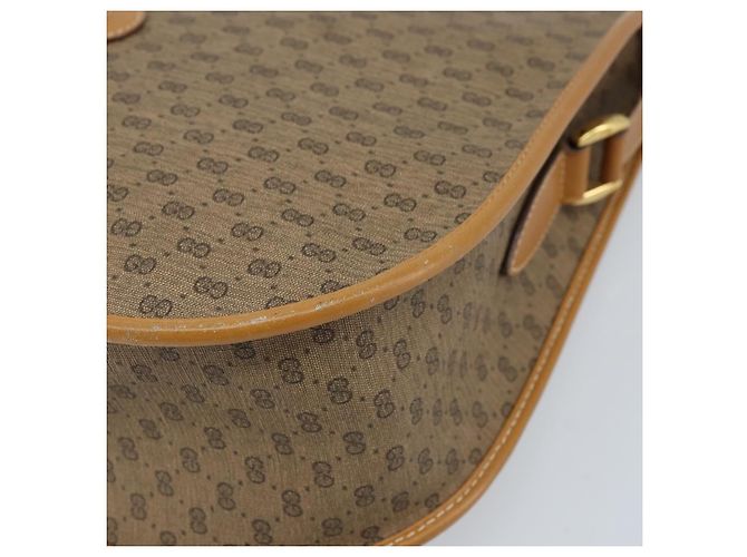 Gucci Borsa a Spalla Micro GG Supreme PVC Beige Oro 001 23 1036 Auth gh1782 D'oro - vista 8