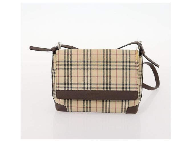 Borsa a mano Burberry Nova Check Blue Label 2 pezzi beige Auth bs32603 - vista 10