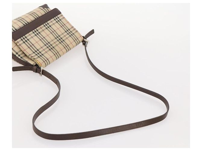 Borsa a mano Burberry Nova Check Blue Label 2 pezzi beige Auth bs32603 - vista 13