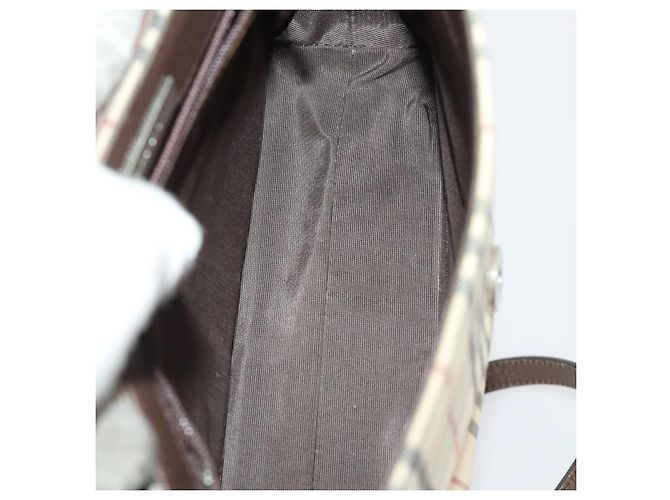 Borsa a mano Burberry Nova Check Blue Label 2 pezzi beige Auth bs32603 - vista 18