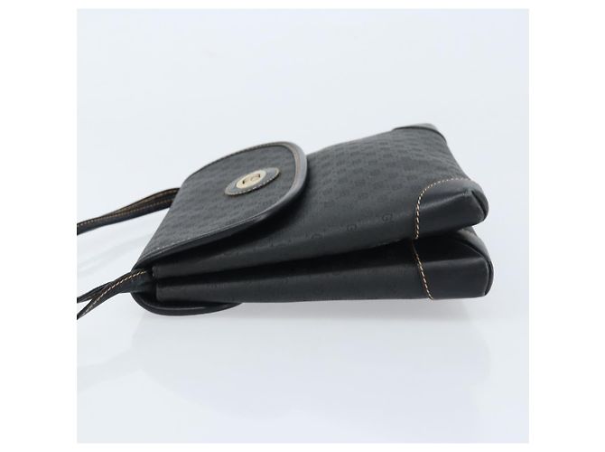 GUCCI Micro GG Supreme Schultertasche PVC Schwarz Gold 007 92 5548 Auth 173860 Golden - Ansicht 4
