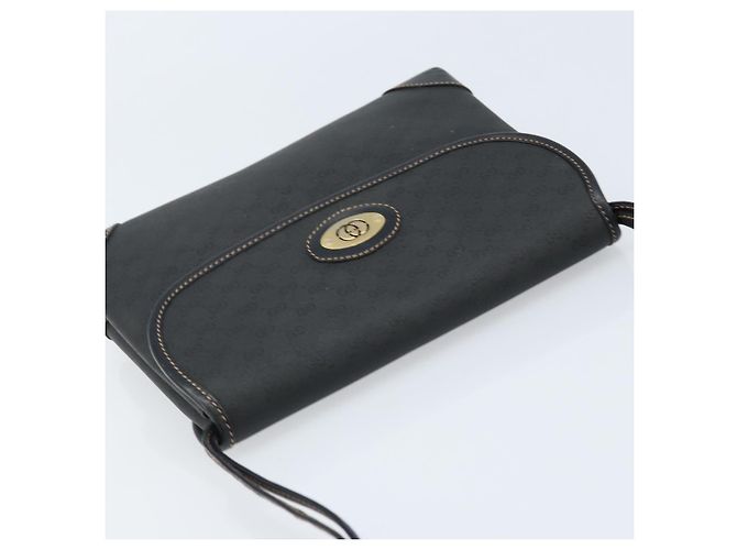 GUCCI Micro GG Supreme Schultertasche PVC Schwarz Gold 007 92 5548 Auth 173860 Golden - Ansicht 6