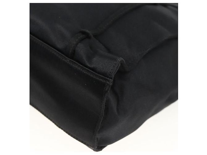 PRADA Borsa a Mano Satin Nera Auth 174000 Nero - vista 15