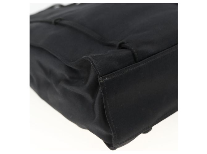 PRADA Borsa a Mano Satin Nera Auth 174000 Nero - vista 16