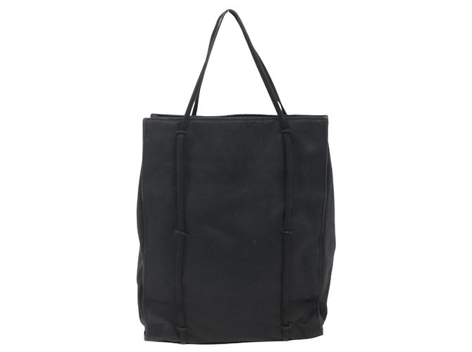 PRADA Borsa a Mano Satin Nera Auth 174000 Nero - vista 2