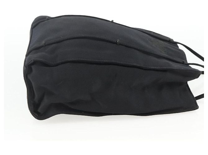 PRADA Borsa a Mano Satin Nera Auth 174000 Nero - vista 4
