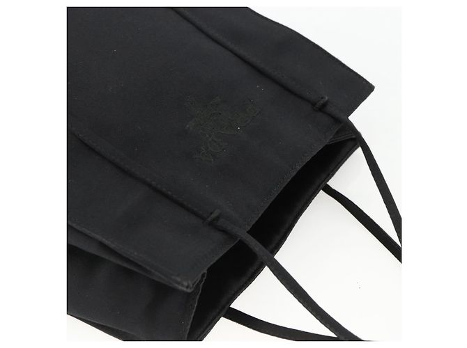 PRADA Borsa a Mano Satin Nera Auth 174000 Nero - vista 6