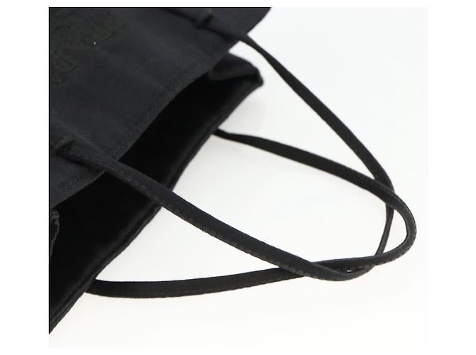 PRADA Borsa a Mano Satin Nera Auth 174000 Nero - vista 7