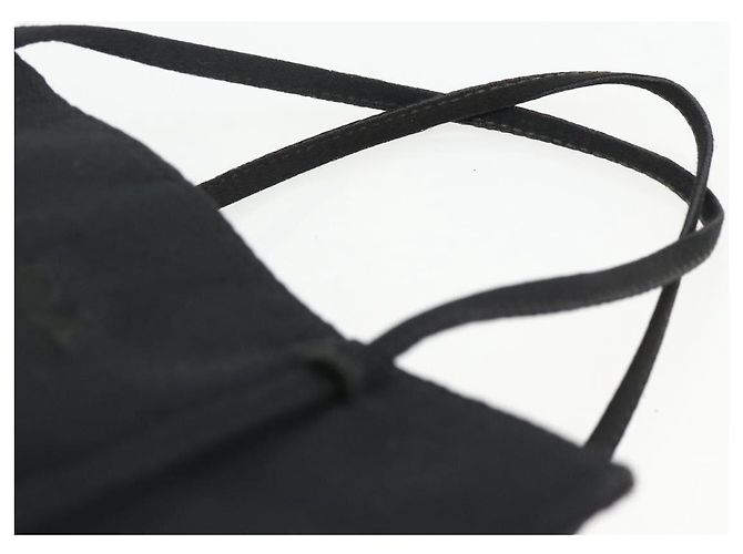 PRADA Borsa a Mano Satin Nera Auth 174000 Nero - vista 8