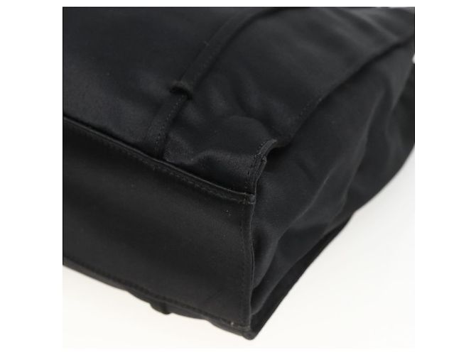 PRADA Borsa a Mano Satin Nera Auth 174000 Nero - vista 9