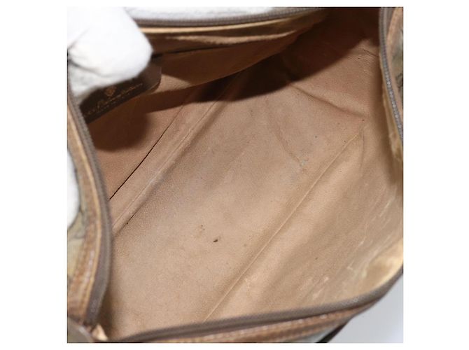 Borsa Sherry Line GG Supreme Web di GUCCI in PVC beige e oro 89 02 077 Auth ep13593 D'oro - vista 11