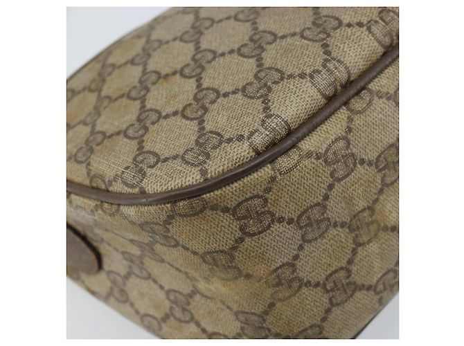 Borsa Sherry Line GG Supreme Web di GUCCI in PVC beige e oro 89 02 077 Auth ep13593 D'oro - vista 15