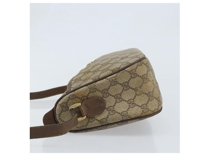 Borsa Sherry Line GG Supreme Web di GUCCI in PVC beige e oro 89 02 077 Auth ep13593 D'oro - vista 4