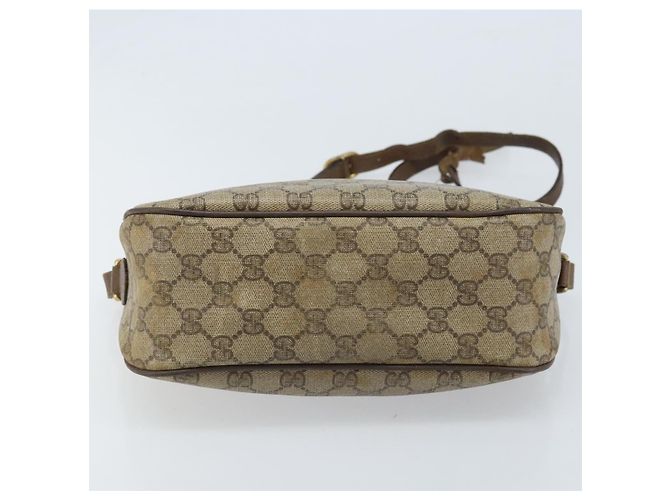 Borsa Sherry Line GG Supreme Web di GUCCI in PVC beige e oro 89 02 077 Auth ep13593 D'oro - vista 5