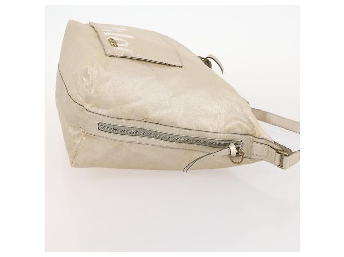 Chloé Borsa a Spalla Chloe in Pelle Nylon 2 Set Nero Oro Auth bs33358 D'oro - vista 12