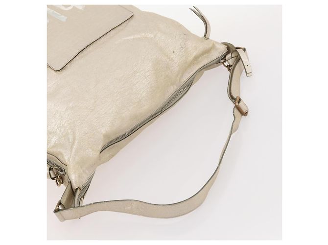 Chloé Borsa a Spalla Chloe in Pelle Nylon 2 Set Nero Oro Auth bs33358 D'oro - vista 13