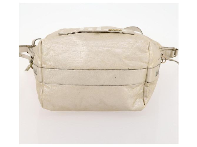 Chloé Borsa a Spalla Chloe in Pelle Nylon 2 Set Nero Oro Auth bs33358 D'oro - vista 15