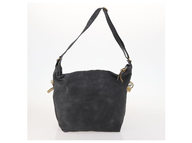 Chloé Borsa a Spalla Chloe in Pelle Nylon 2 Set Nero Oro Auth bs33358 D'oro - vista 3
