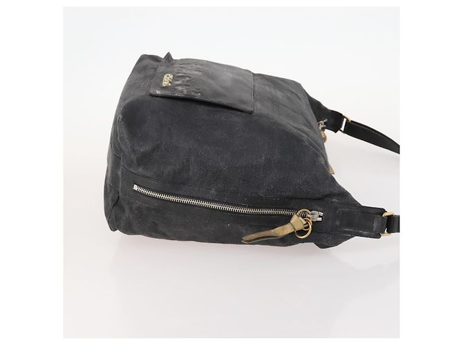 Chloé Borsa a Spalla Chloe in Pelle Nylon 2 Set Nero Oro Auth bs33358 D'oro - vista 4