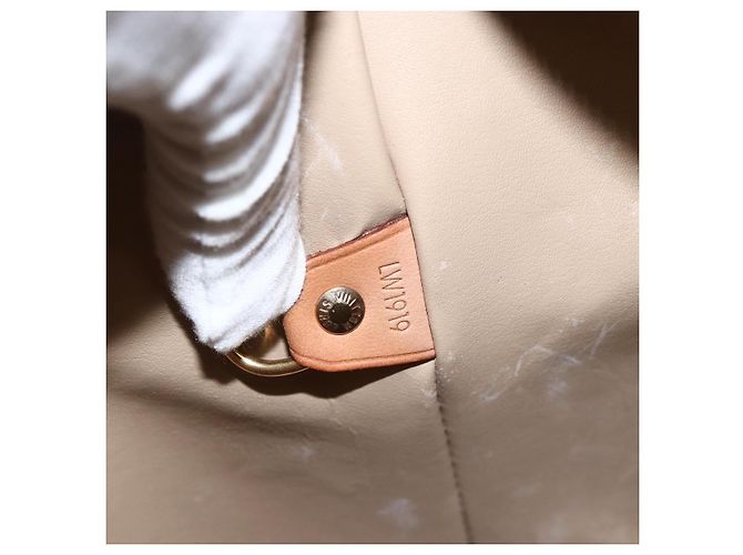 LOUIS VUITTON Borsa a Mano Monogram Vernis Houston Beige M91004 LV Auth ka3023 - vista 12
