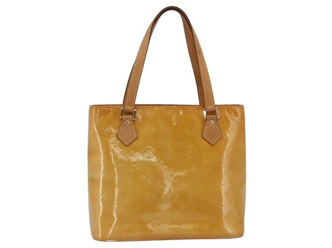 LOUIS VUITTON Borsa a Mano Monogram Vernis Houston Beige M91004 LV Auth ka3023 - vista 13