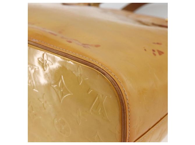 LOUIS VUITTON Borsa a Mano Monogram Vernis Houston Beige M91004 LV Auth ka3023 - vista 15