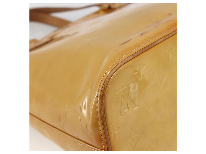 LOUIS VUITTON Borsa a Mano Monogram Vernis Houston Beige M91004 LV Auth ka3023 - vista 16