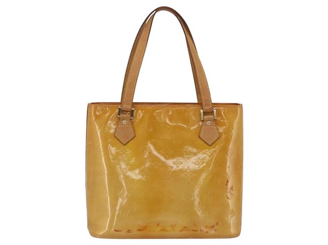 LOUIS VUITTON Borsa a Mano Monogram Vernis Houston Beige M91004 LV Auth ka3023 - vista 2