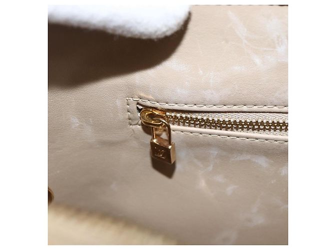 LOUIS VUITTON Borsa a Mano Monogram Vernis Houston Beige M91004 LV Auth ka3023 - vista 20