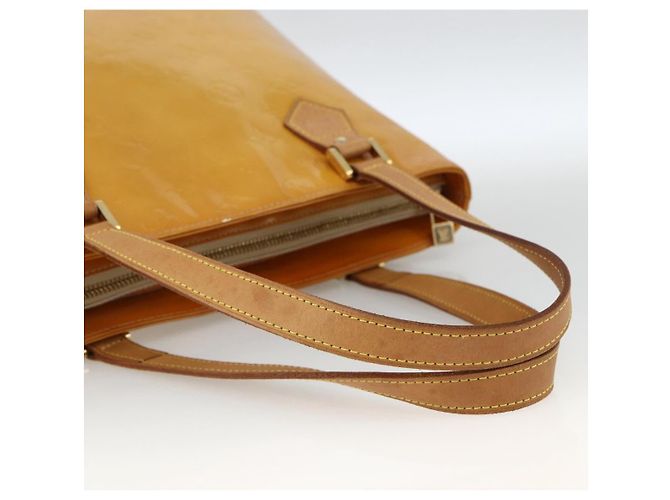 LOUIS VUITTON Borsa a Mano Monogram Vernis Houston Beige M91004 LV Auth ka3023 - vista 7