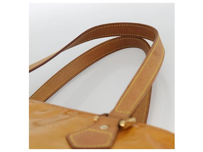 LOUIS VUITTON Borsa a Mano Monogram Vernis Houston Beige M91004 LV Auth ka3023 - vista 8