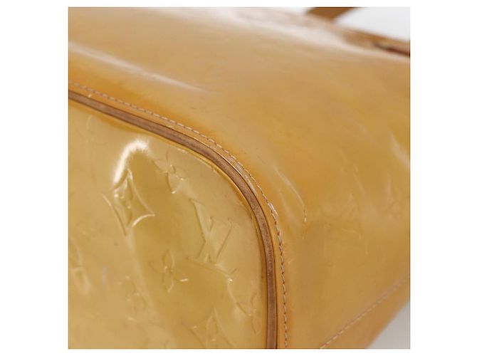 LOUIS VUITTON Borsa a Mano Monogram Vernis Houston Beige M91004 LV Auth ka3023 - vista 9