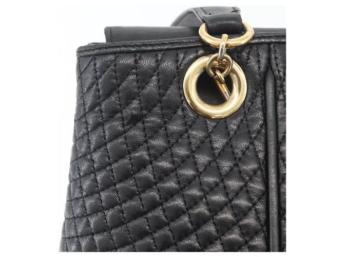 BALLY Borsa a Spalla Trapuntata in Pelle Nera e Oro Auth 160784 Nero D'oro - vista 10