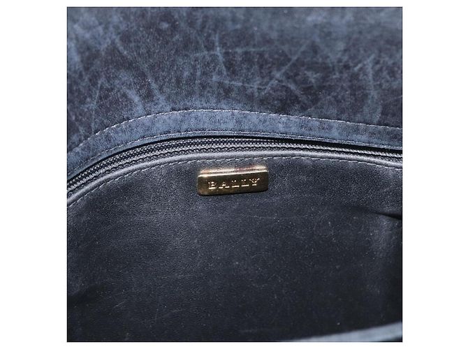 BALLY Borsa a Spalla Trapuntata in Pelle Nera e Oro Auth 160784 Nero D'oro - vista 11