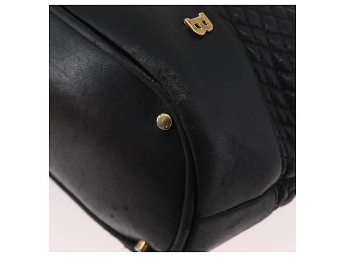BALLY Borsa a Spalla Trapuntata in Pelle Nera e Oro Auth 160784 Nero D'oro - vista 14