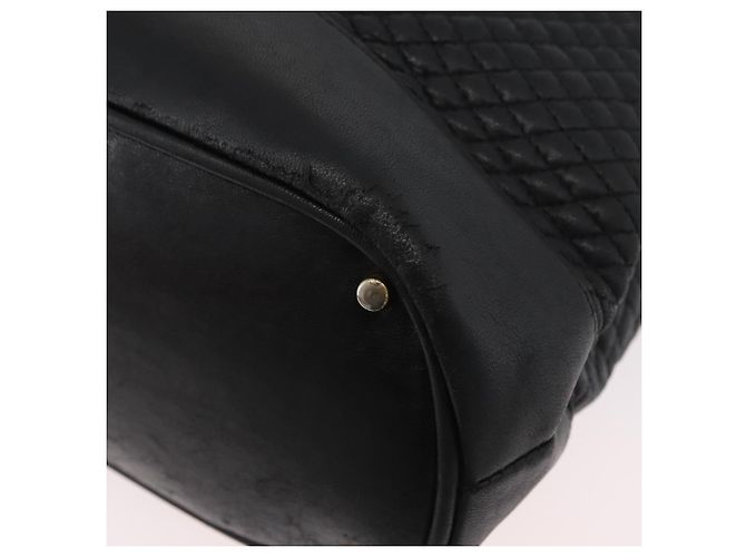 BALLY Borsa a Spalla Trapuntata in Pelle Nera e Oro Auth 160784 Nero D'oro - vista 16
