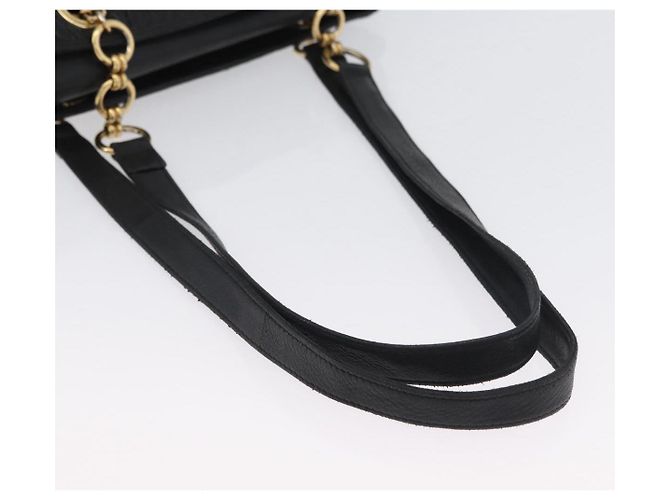 BALLY Borsa a Spalla Trapuntata in Pelle Nera e Oro Auth 160784 Nero D'oro - vista 7