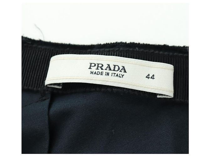 Prada Gonna in cotone blu navy Auth 158568M - vista 10