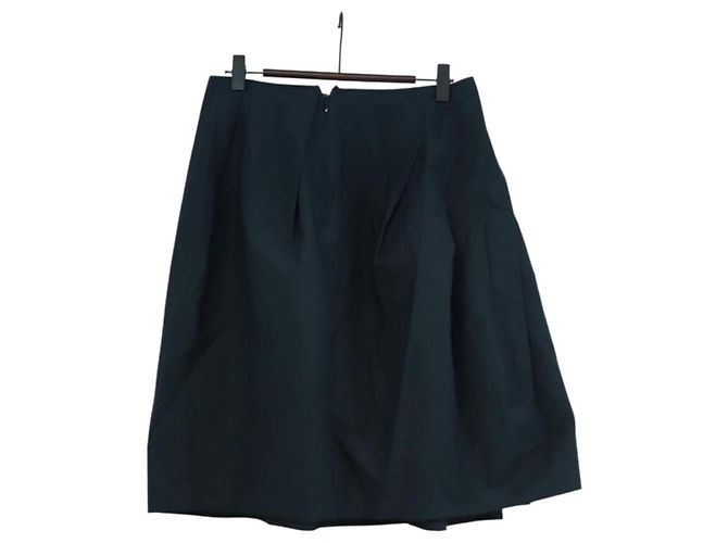 Prada Gonna in cotone blu navy Auth 158568M - vista 5