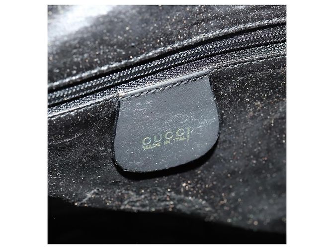 Bamboo Borsa a Spalla GUCCI in Camoscio 2 in 1 Nero Oro 001 2058 1577 Auth 171654 D'oro - vista 20