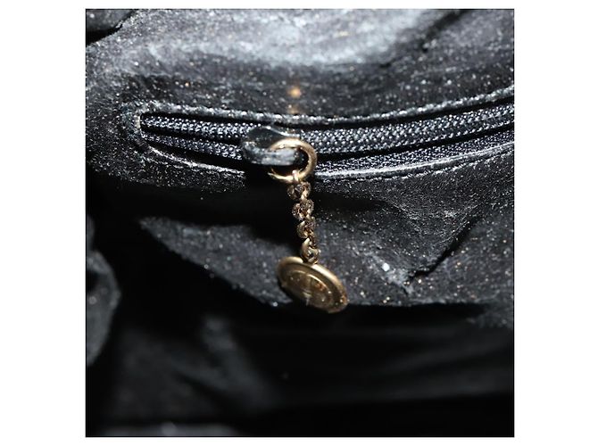 Bamboo Borsa a Spalla GUCCI in Camoscio 2 in 1 Nero Oro 001 2058 1577 Auth 171654 D'oro - vista 21