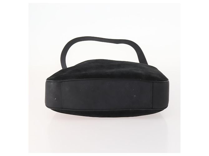 Bamboo Borsa a Spalla GUCCI in Camoscio 2 in 1 Nero Oro 001 2058 1577 Auth 171654 D'oro - vista 5