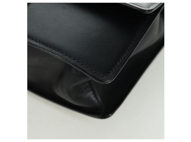 Prada Bolso de Hombro de Cuero Gris Dorado Auth 173314V Castaño - vista 16